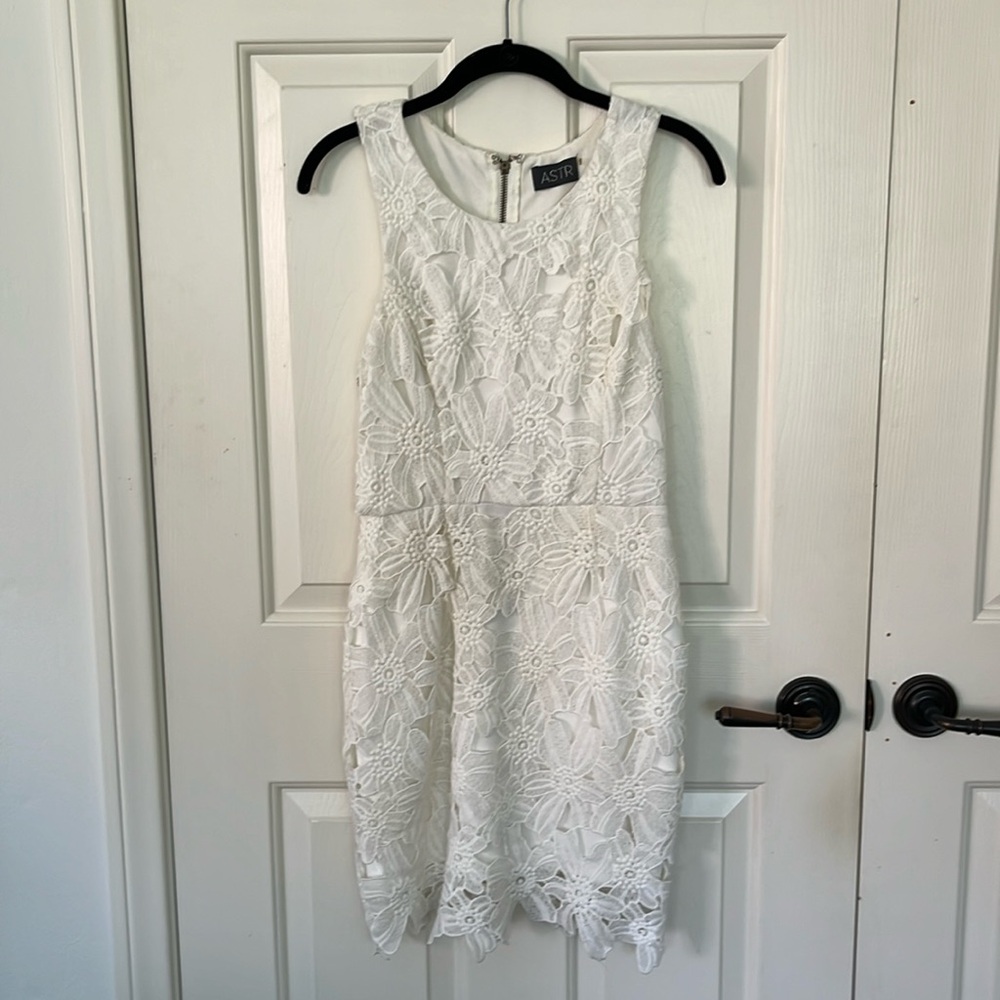 Astr white lace dress